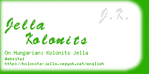 jella kolonits business card